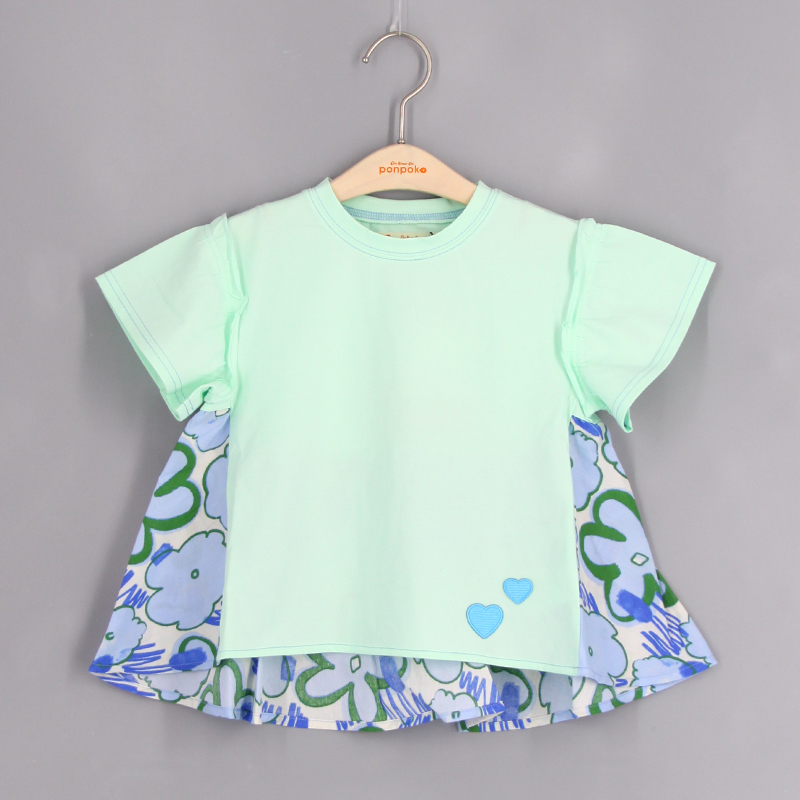 愛心布貼撞色拼布T裇