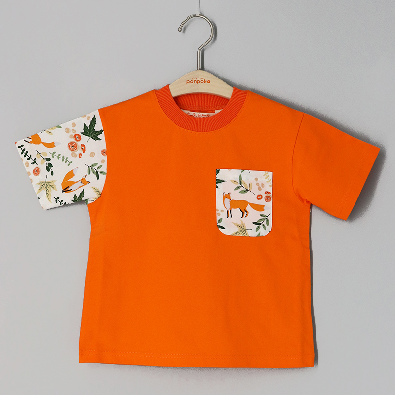 狐狸印花口袋T裇