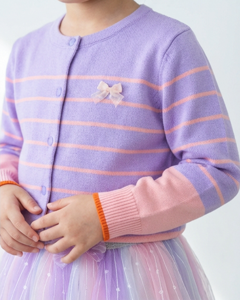 條紋蝴蝶結開胸衫