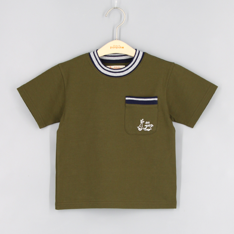 摩托車刺繡口袋T裇