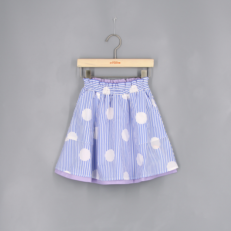 雙面可穿波點半截裙(女童)