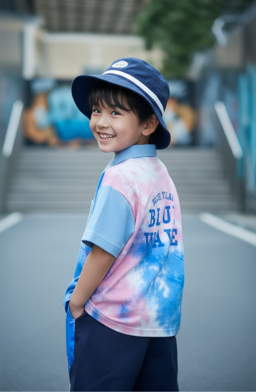 背面印花扎染襯衫