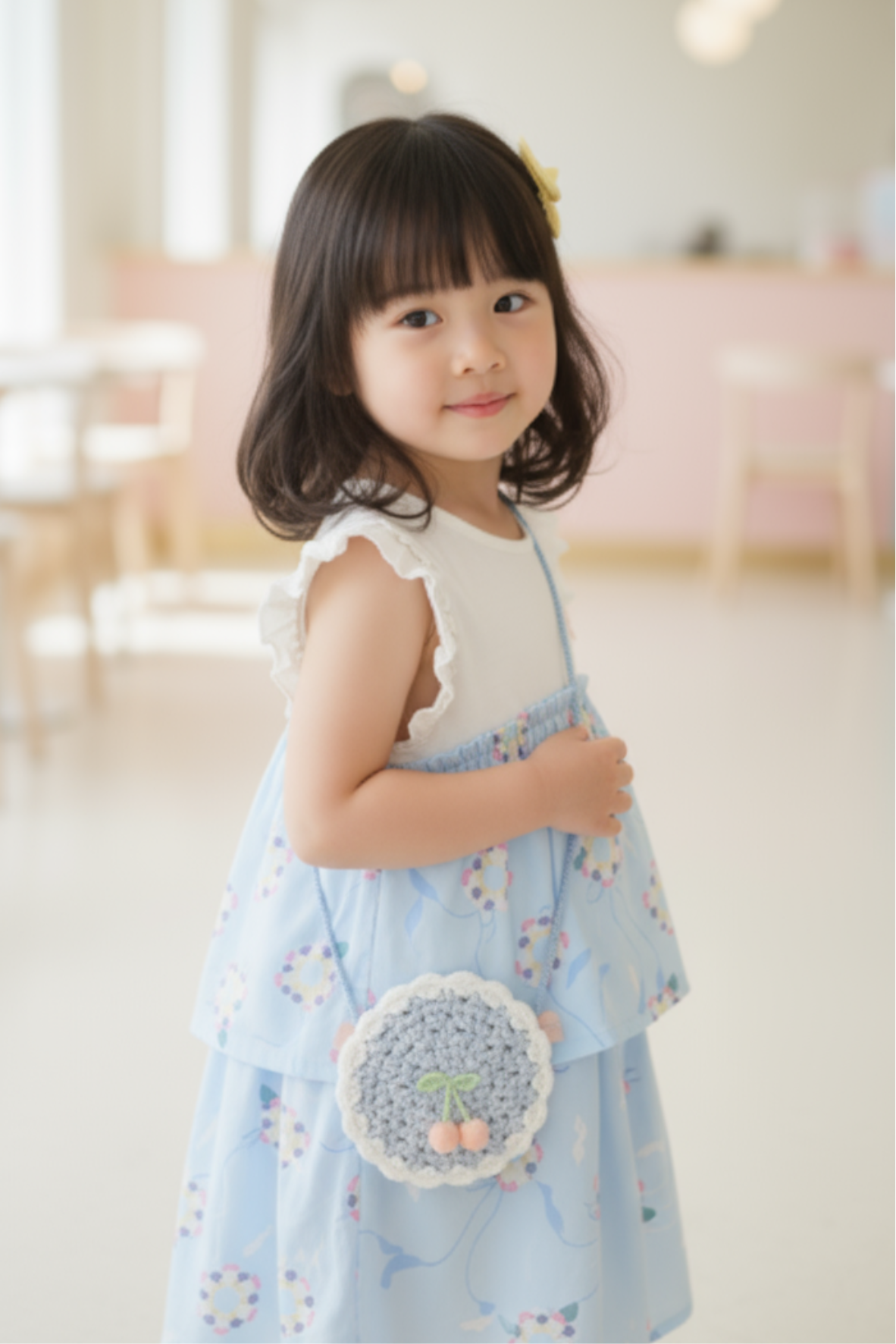 勾花圓形斜孭袋