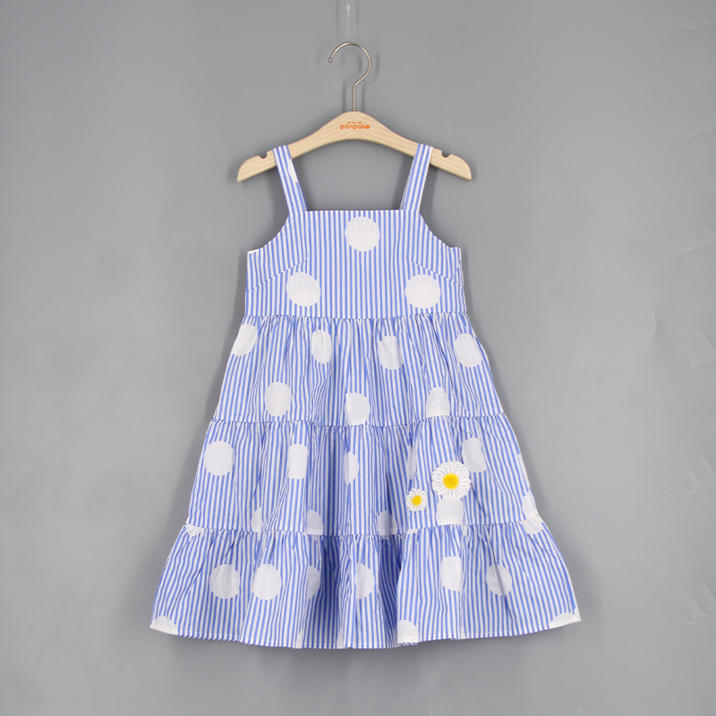 波點吊帶連衣裙