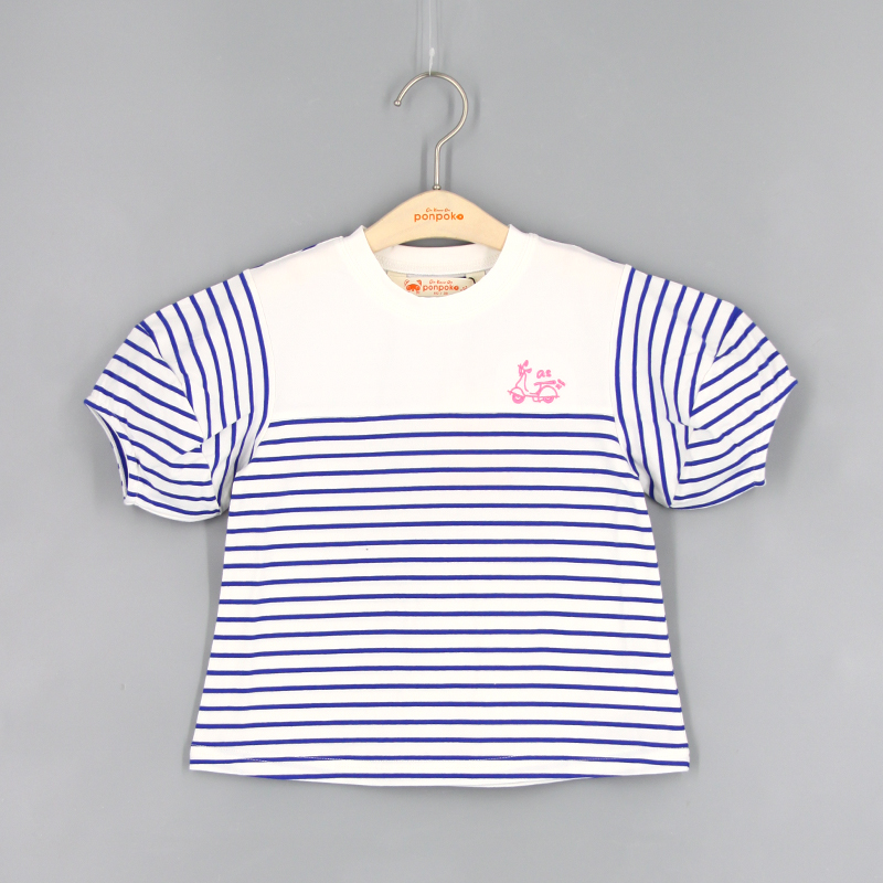 摩托車刺繡間紋T裇