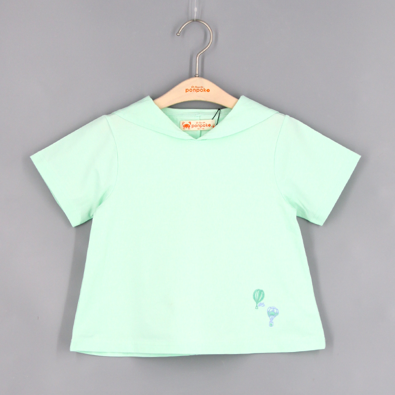 熱氣球刺繡水手領T裇