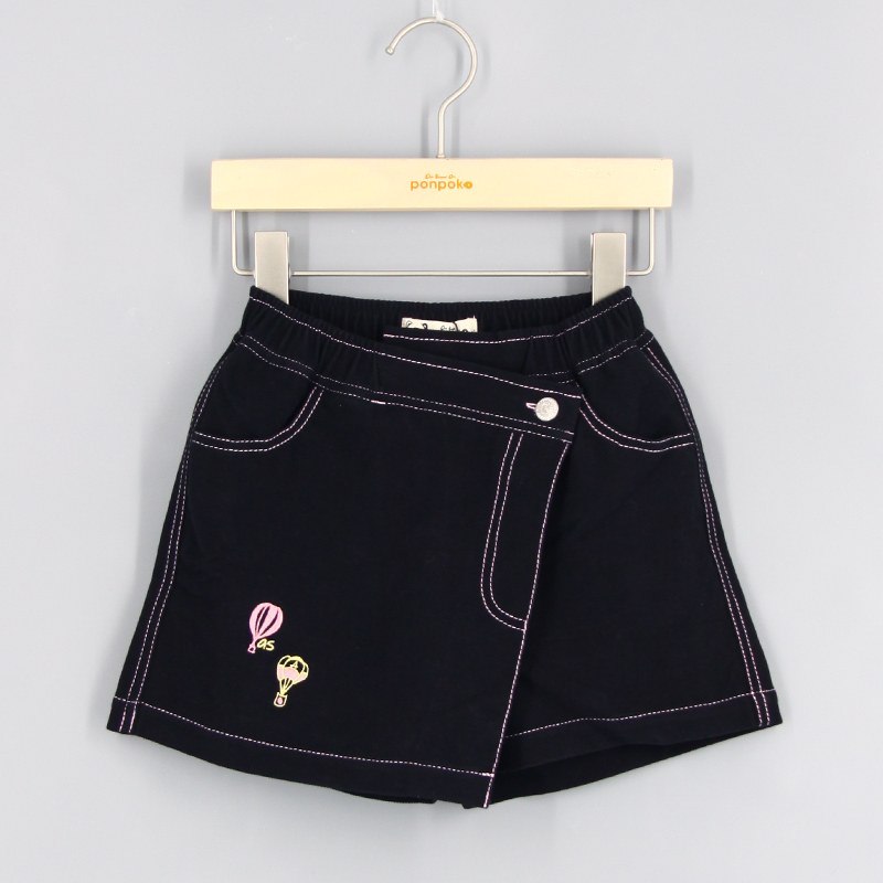 氣球刺繡假兩件短褲