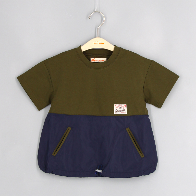 拼布風格索繩T裇