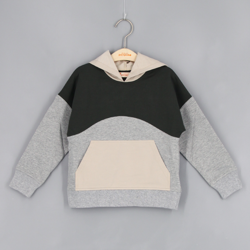 曲線剪裁連帽衛衣