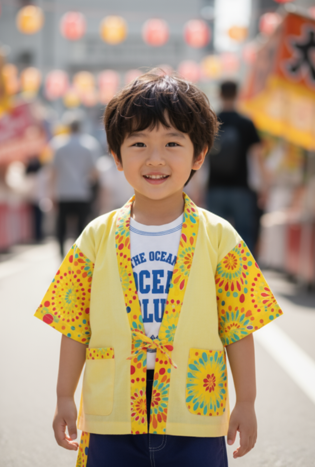 夏日祭典拼布浴衣外套