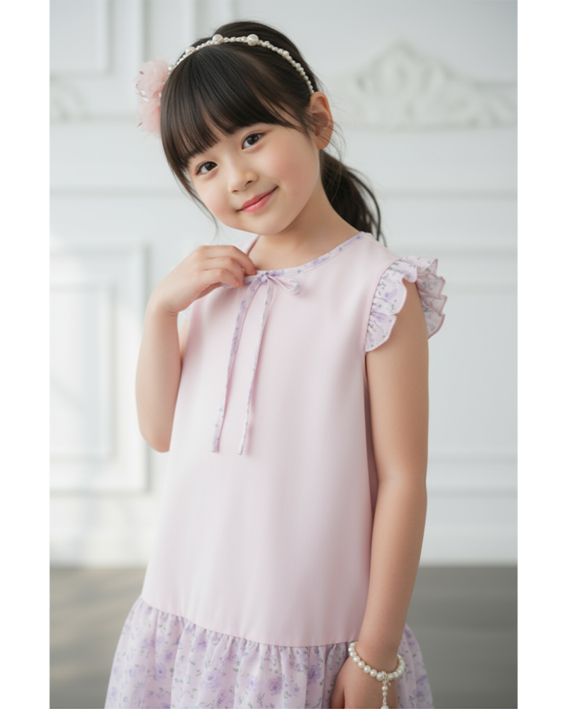 碎花連衣泡泡裙