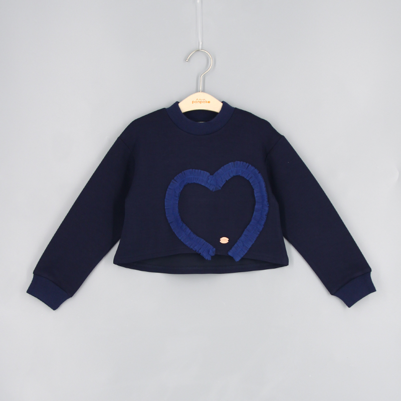 立體心形短版衛衣